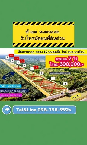 ที่ดินถูกมาก ใกล้กทม.เพียง1 ชม.คลอง 12 ปทุมธานี