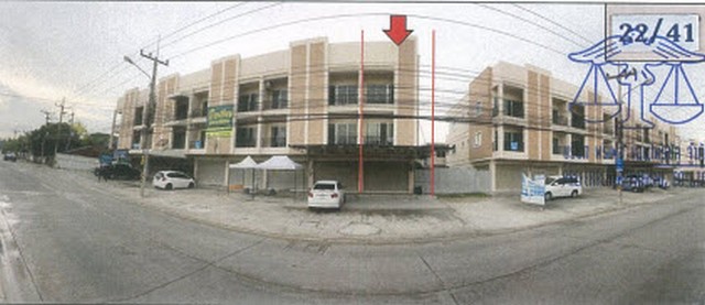 ขายอาคารพาณิชย์ 3 ชั้นโครงการปิยวัฒน์ พาวิลเลี่ยน บ้านปึก เมือง ช