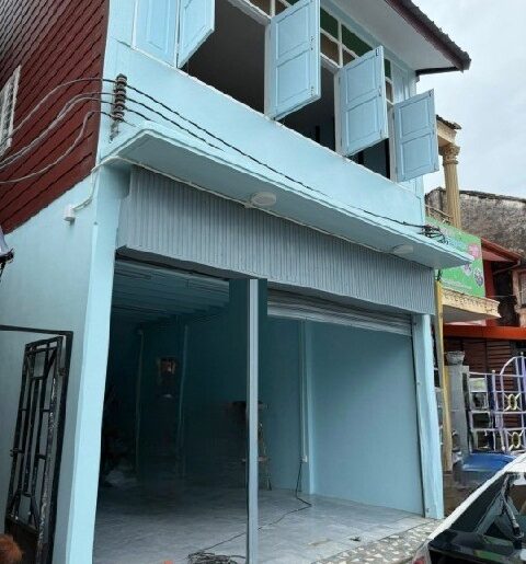 หลาดจีภูเก็ต 1กม. รร.เทศบาลเมืองภูเก็ต 2.2 กม. ให้เช่าอาคาร 2 ชั้