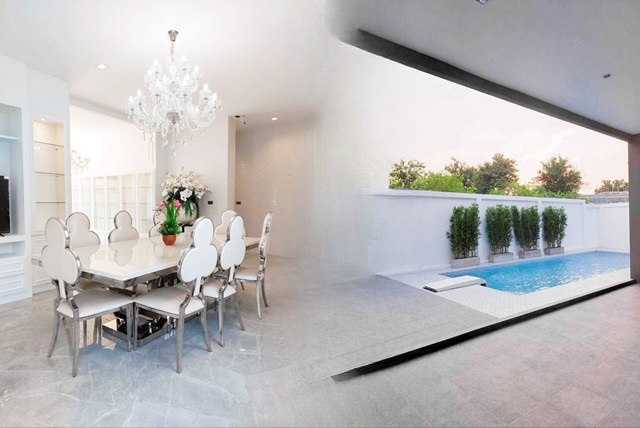 พูลวิลล่าหรู 3 ชั้น ให้เช่าคฤหาสน์ 5นอน ติดสนามกอล์ฟ อมตะคันทรี