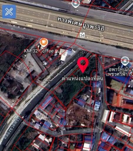ขายที่ดินติดถนนบางนา ตราด กม. 32