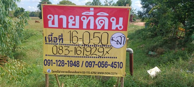 ขายที่ดินราคาถูก 16-0-50 ไร่ ติดถนนลาดยางบ้านคำไฮ – บ้านดอนโมง