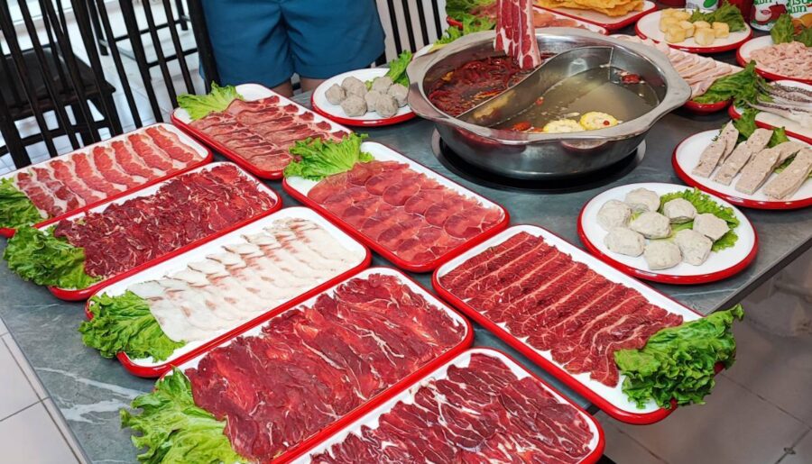 ชาบูหม่าล่าเนื้อสด ใช้เนื้อสดแท้