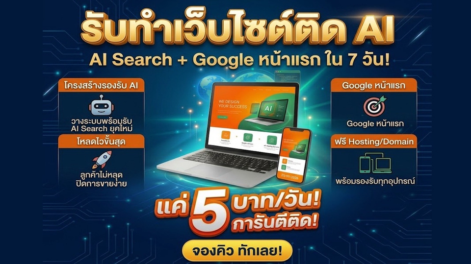 รับทำเว็บไซต์ติด AI